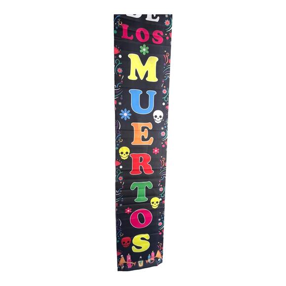 NEW Day Of The Dead Dia de Los Muertos LG BANNER Wall Hanging Decor Flower Skull - Picture 3 of 5
